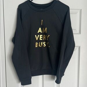 ban.do Black Sweatshirt with Gold Print